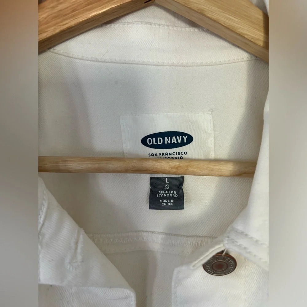 OLD NAVY  White Denim Jacket - Picture 5 of 8